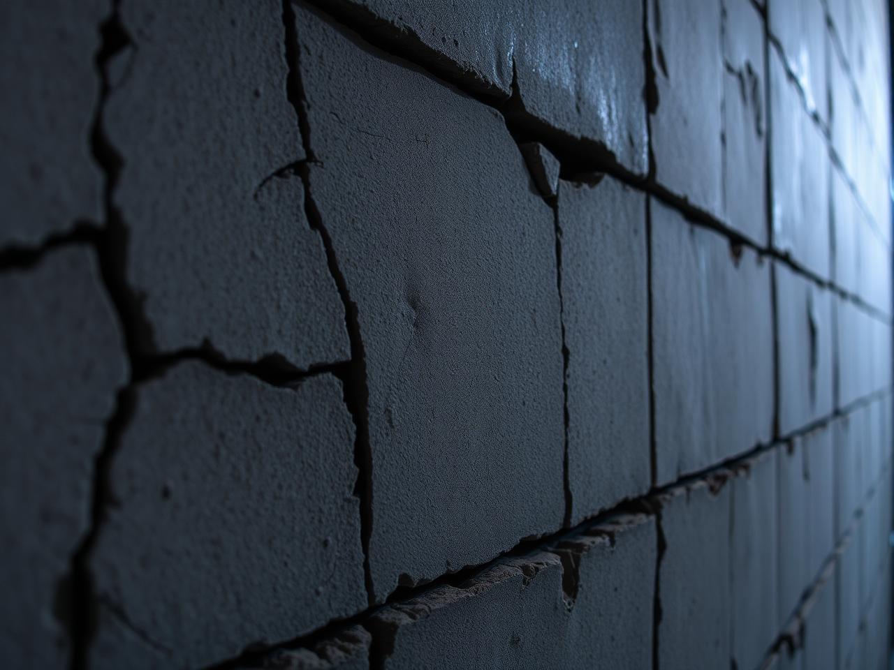 Cracked foundation wall — warning sign of structural damage